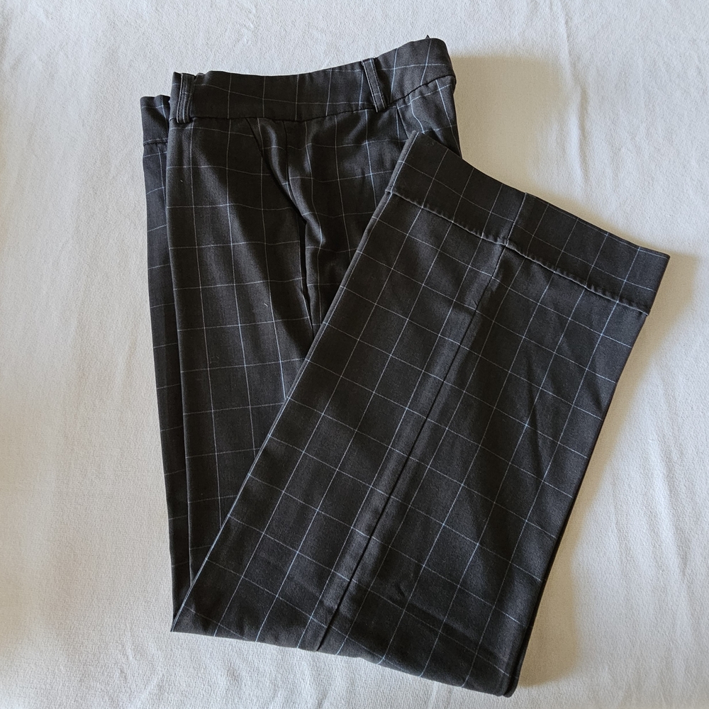 Speechless Charcoal Grid Pattern Pantsuit